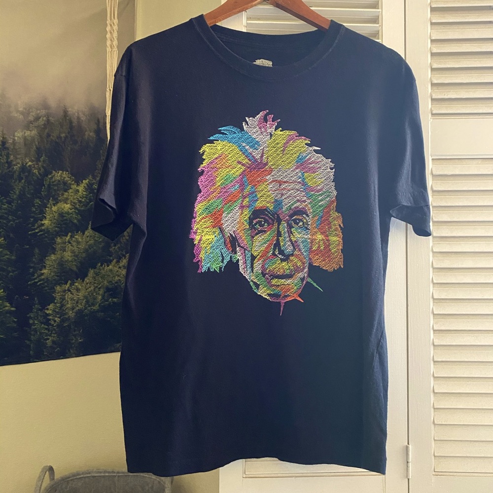 Albert Einstein graphic tee, Black.